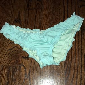 Sky blue ruffle cheeky Victoria secret bottoms